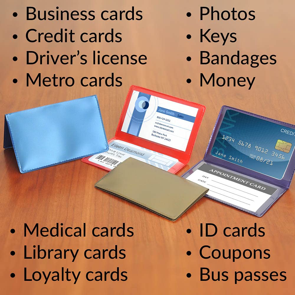 STORE SMART Folding Business Card Holders Rainbow 32-Pack - Each Side Holds 2" x 3 1/4" - RPP2915VP