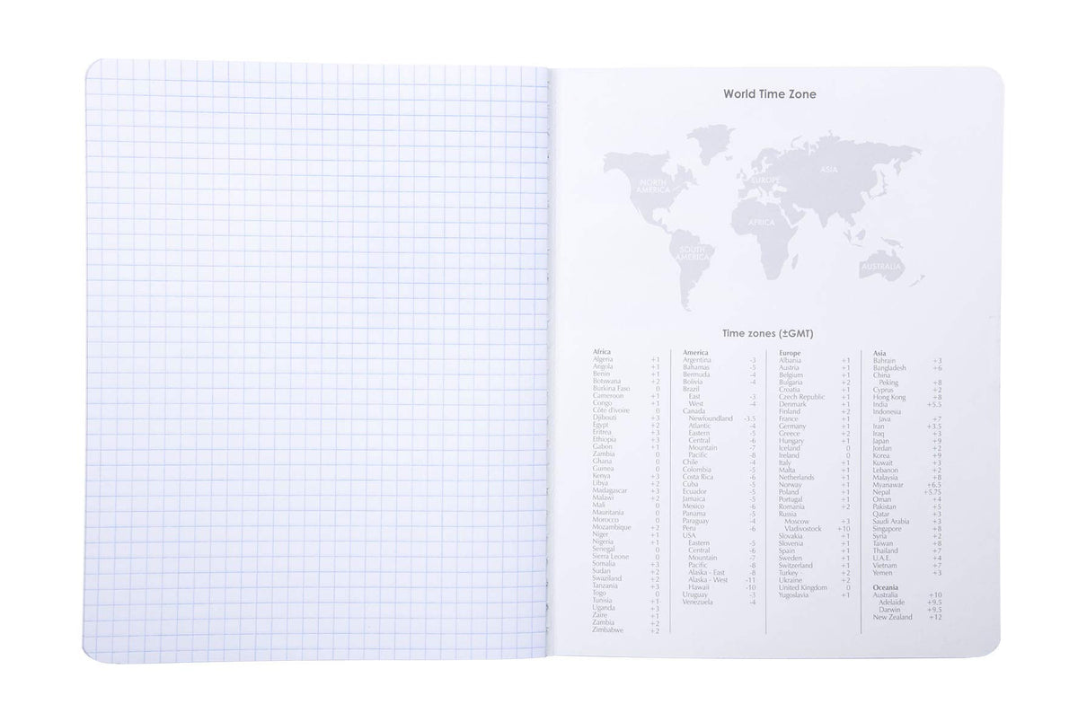 Mintra Office Composition Books - Sturdy Flexible Cover (4 Pack, 4x4 Comp Book - Graph)