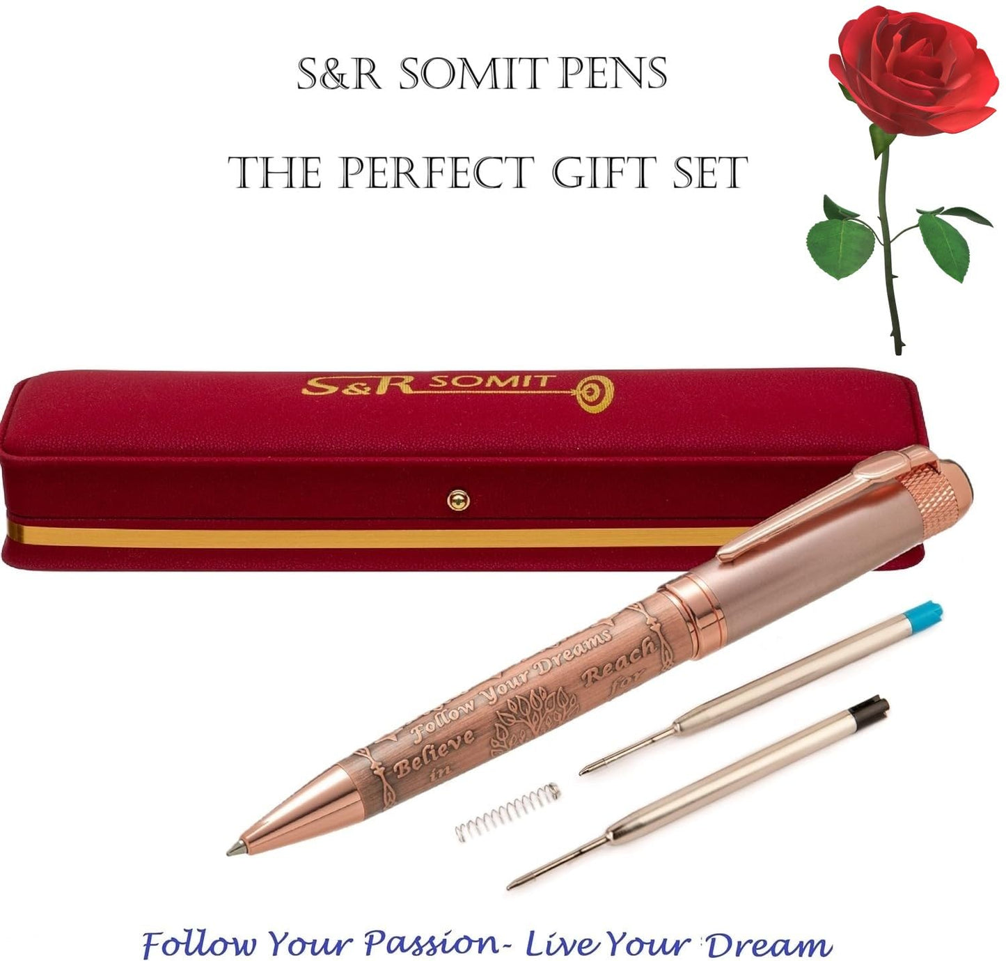 S&R Somit® Luxury Ballpoint Pen Gift Set with Fancy LED Box