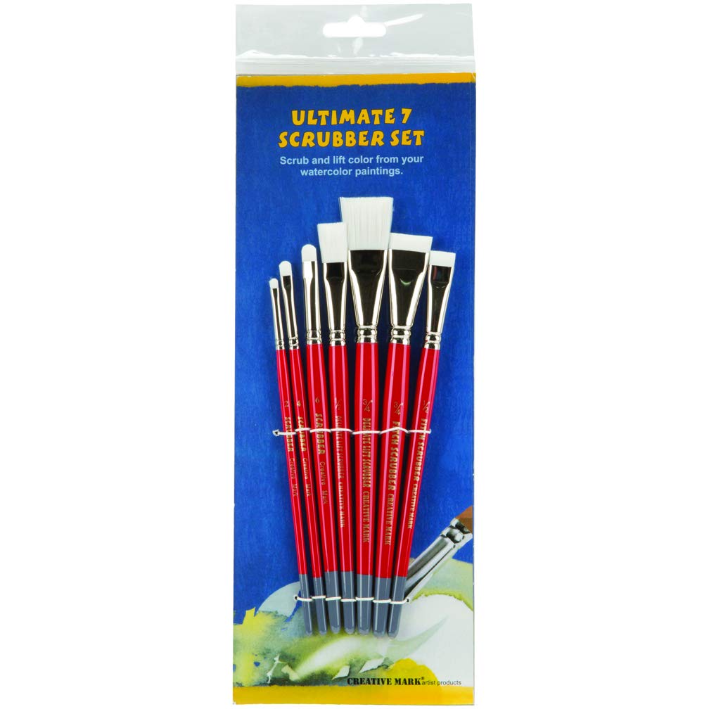 Creative Mark Scrubber Watercolor Brushes - Professional Watercolor Brushes for Scrubbing