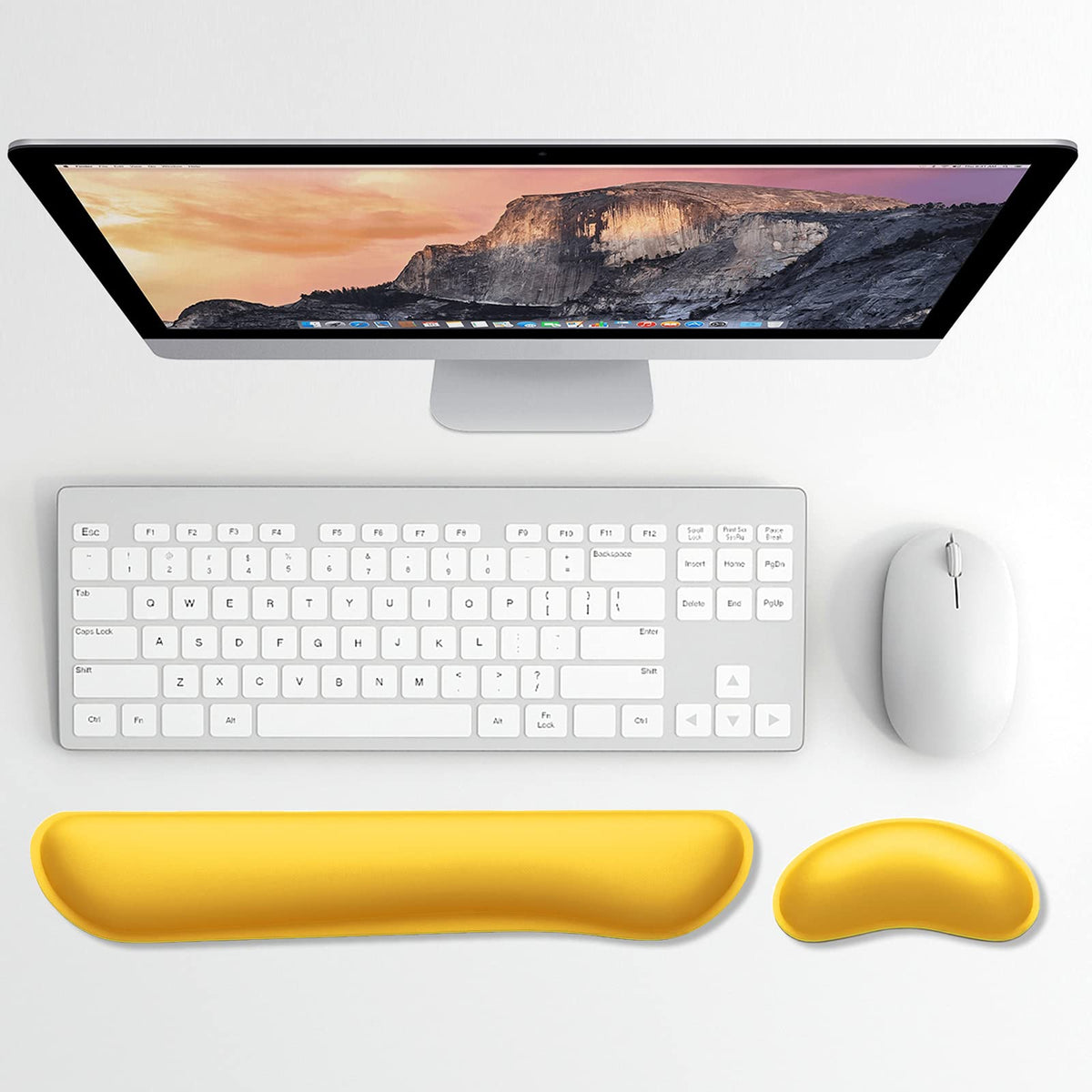 Dapesuom Enlarge Keyboard Wrist Rest, Memory Foam Wrist Cushion for Desk Mats Support, Cute Typing