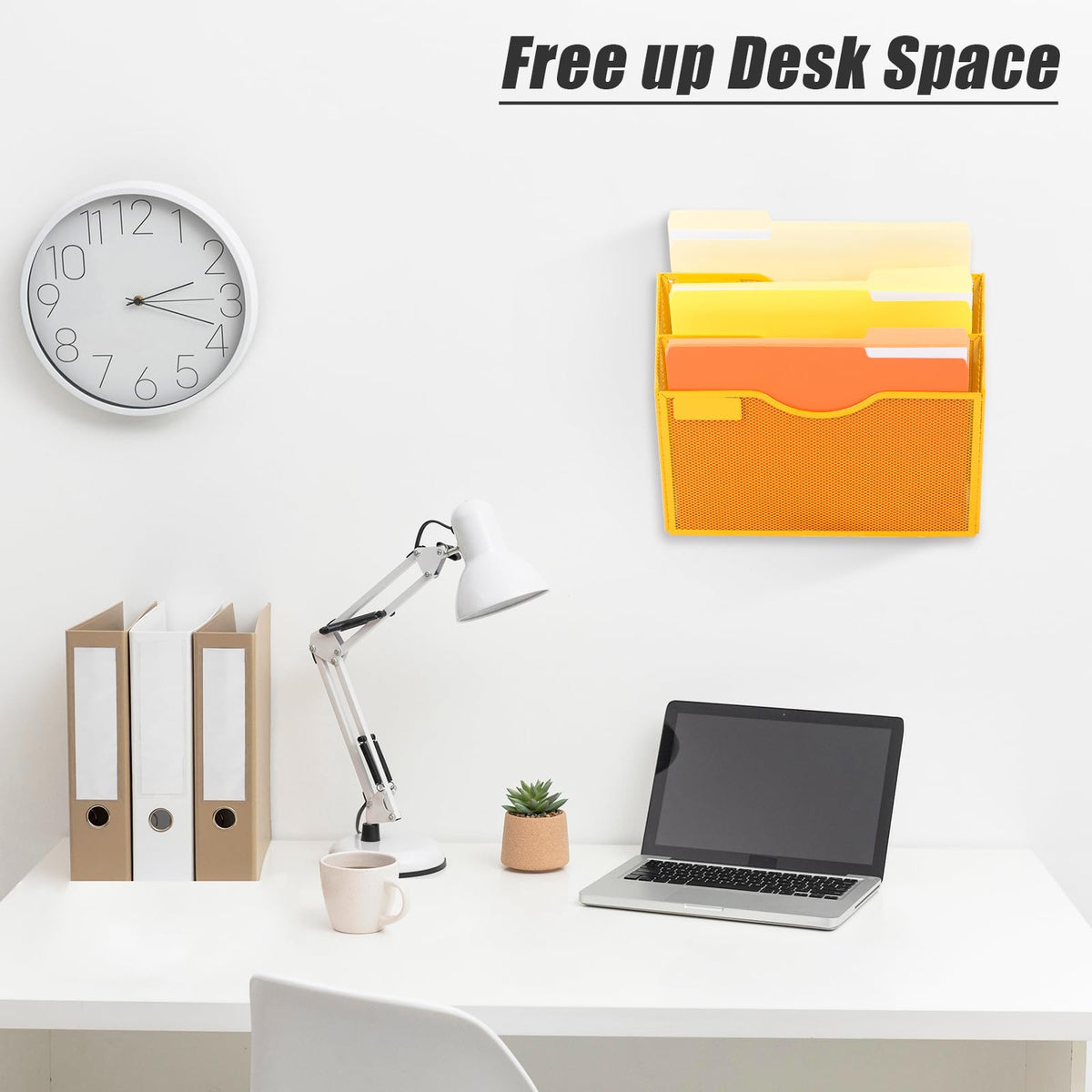 EASEPRES 3 Pocket Mesh Hanging Wall File Organizer, Wall Mounted Mail Paper Document Folder Holder
