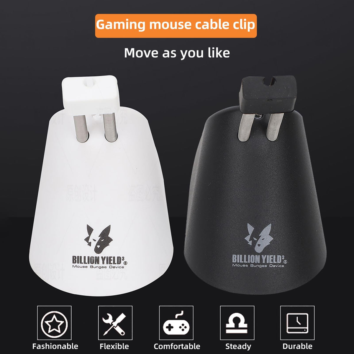Sisyphy Gaming Mouse Bungee, Mouse Cord Holder and Cable Management Device (Primium Version 360g