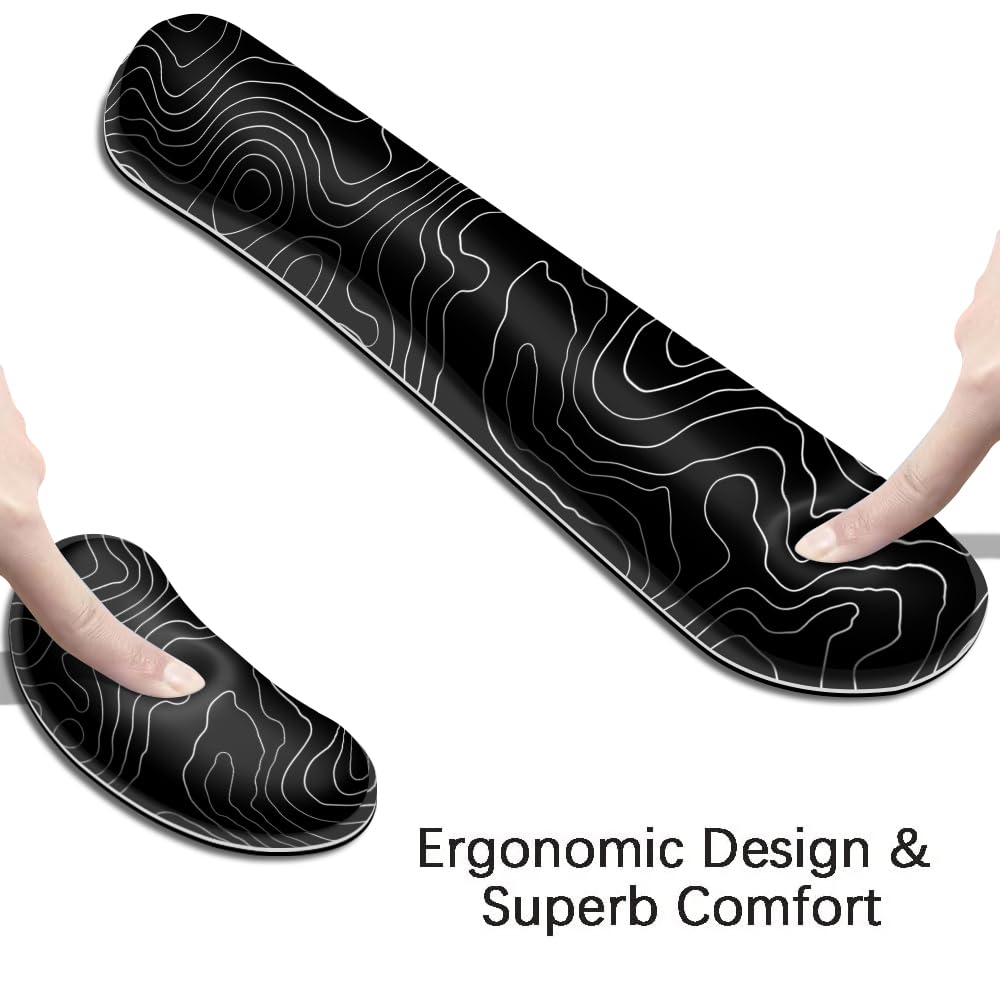 Desk Mat, Large Gaming Mouse Pad with Wrist Rest, 4 in1 XXL Mouse pad+Keyboard Wrist Rest+Mouse Pad