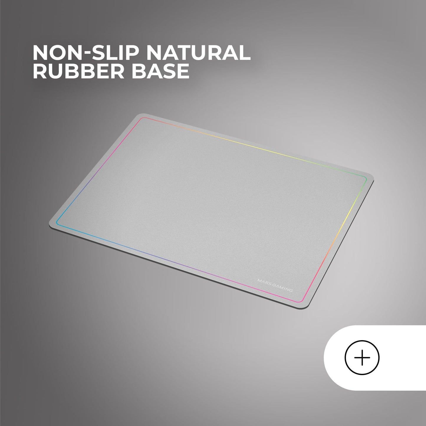 MARSGAMING MMP124, Gaming Mouse Pad 360x260mm, Rainbow Edge Design, Non-Slip Natural Rubber Base