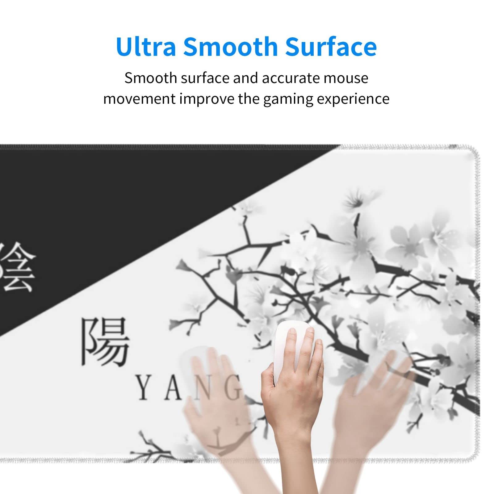 BEYIMEN Japanese Large Gaming Mouse Pad, Cherry Blossom Pattern