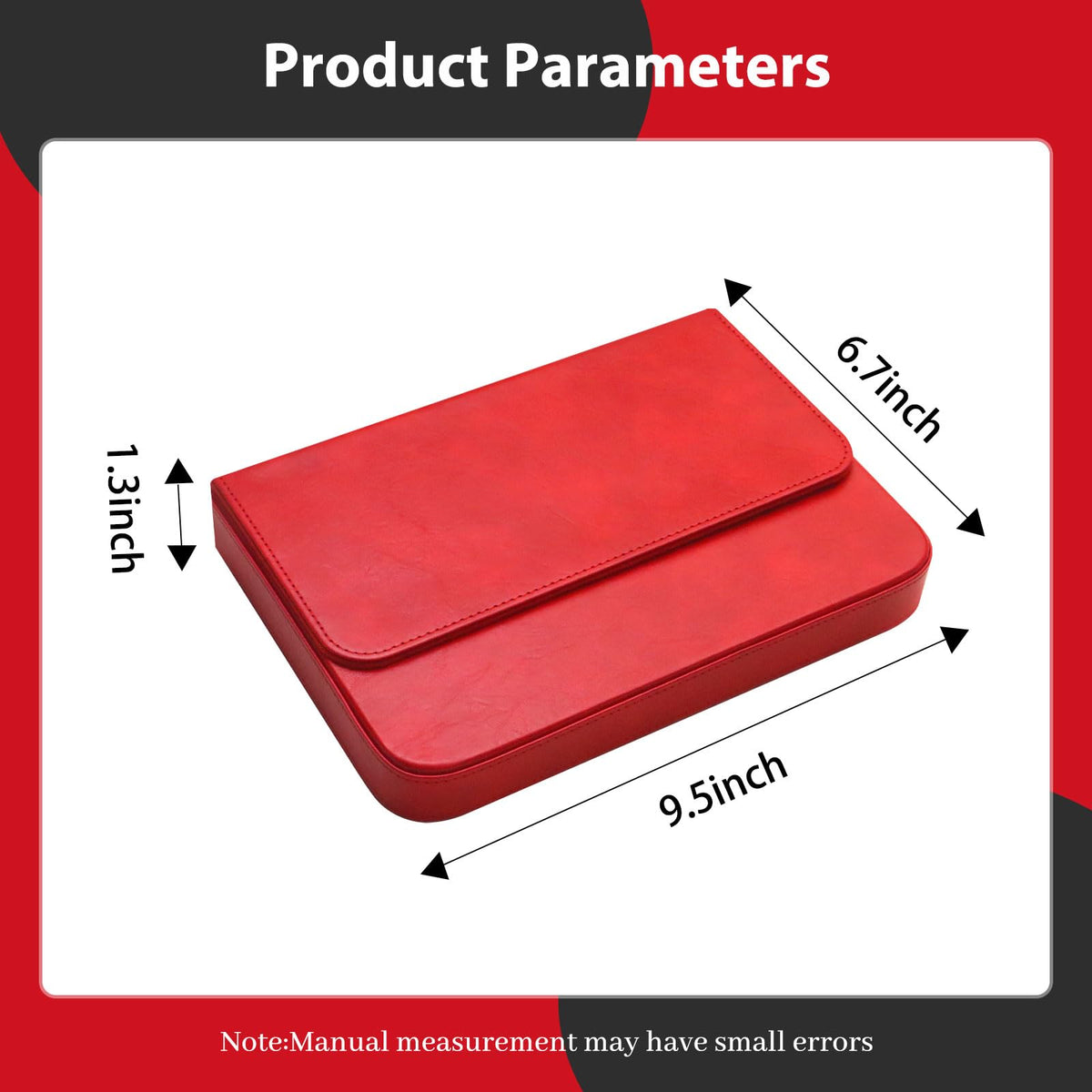 MIVLXLX PU Leather Fountain Pen Case, 12-Slot Pen Storage Tray(red)