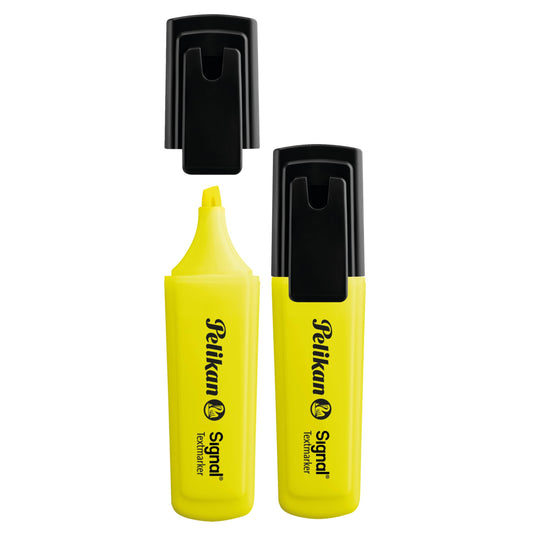 Pelikan Signal Highlighters Bright Yellow, Pack of 2 on Blister Card