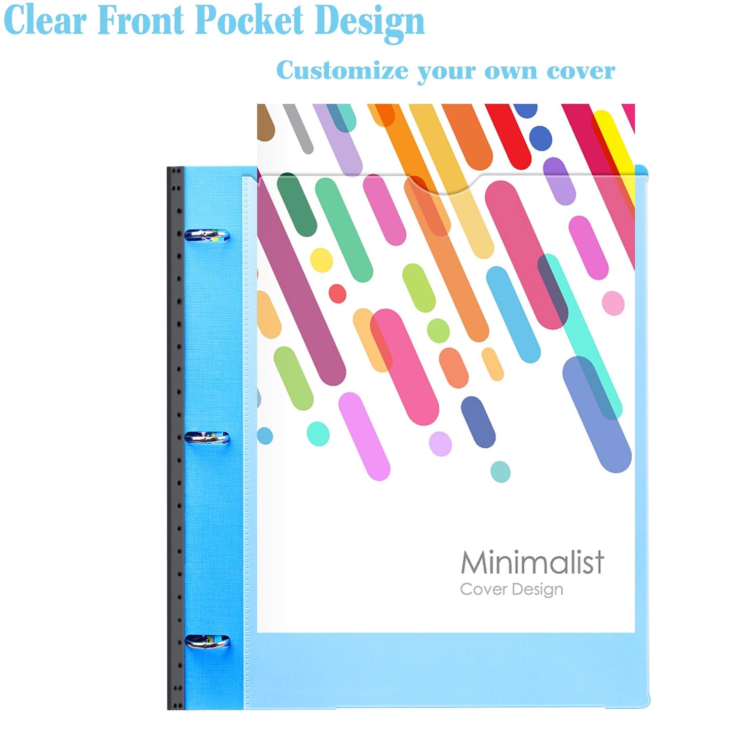 INFUN All-in-one Telescoping Binder Notebook - 2PCS, Refillable 3 Ring Notebook Binder with 1