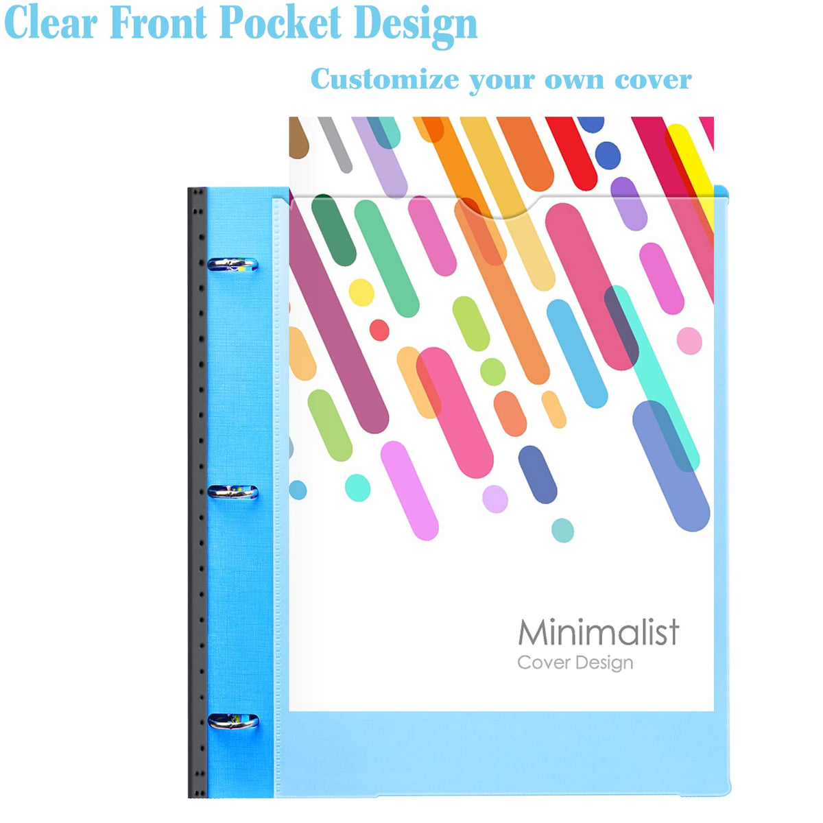 INFUN All-in-one Telescoping Binder Notebook - 2PCS, Refillable 3 Ring Notebook Binder with 1