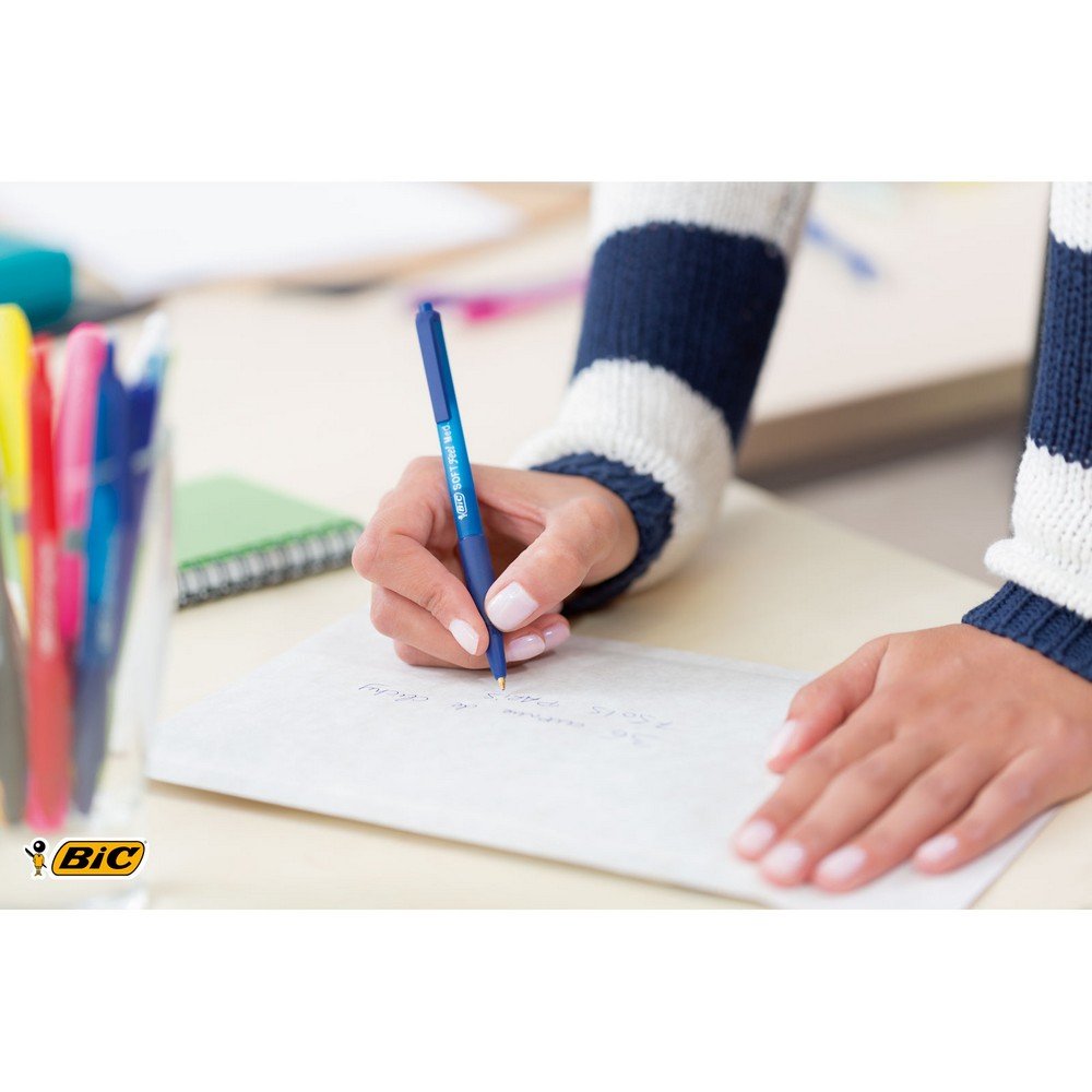 Bic Soft Feel Ballpoint Pens - Black - Pack of 3 Pens - Medium Point (1.0 mm) with Rubber Grip for