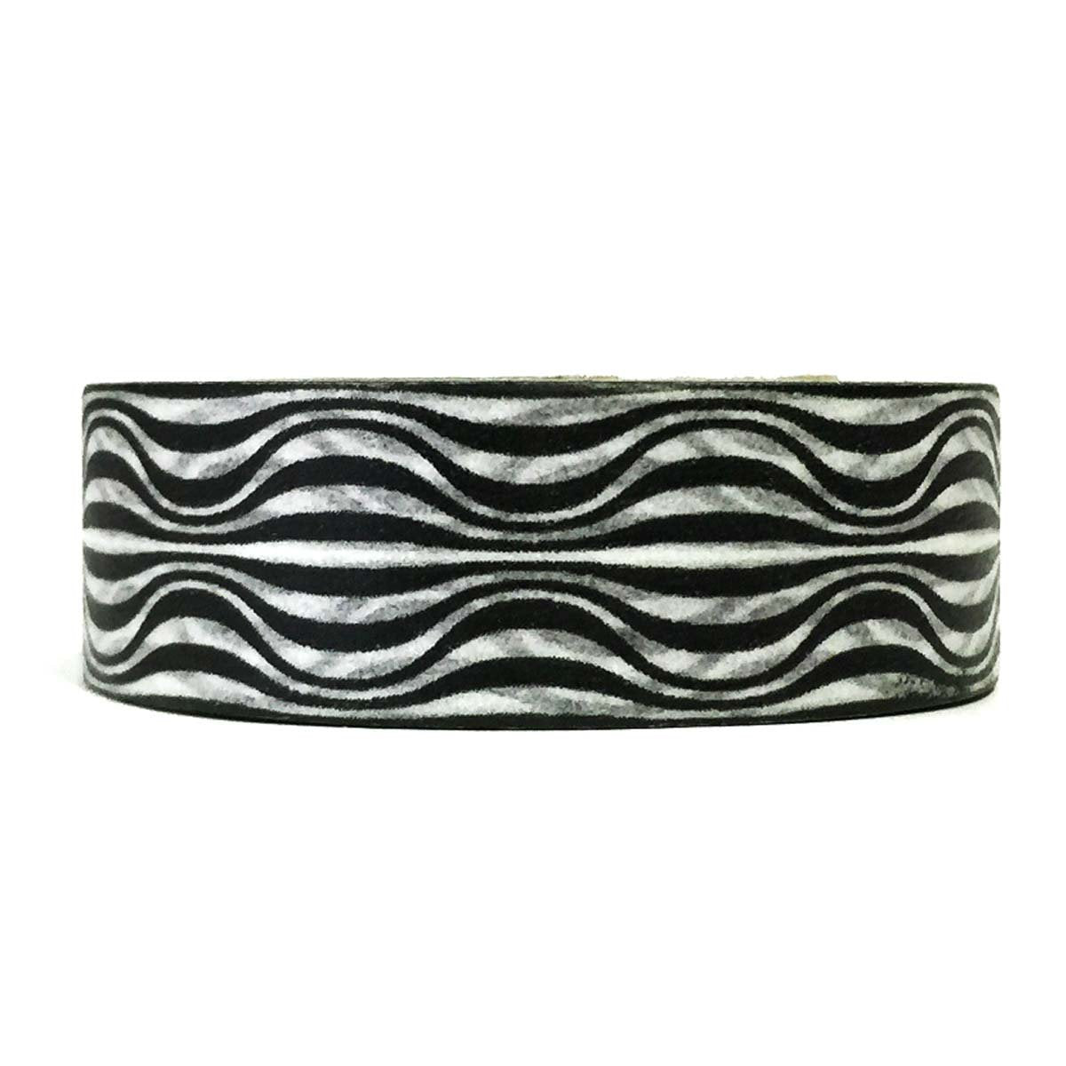 allydrew Decorative Washi Masking Tape, Black Wavy Lines