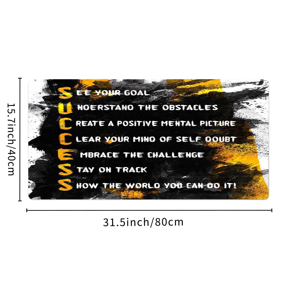 Reateforin Success Motivational Desk Mat, Big Desk Pad, XXL Extended Gaming Mouse Pad, Large Mouse