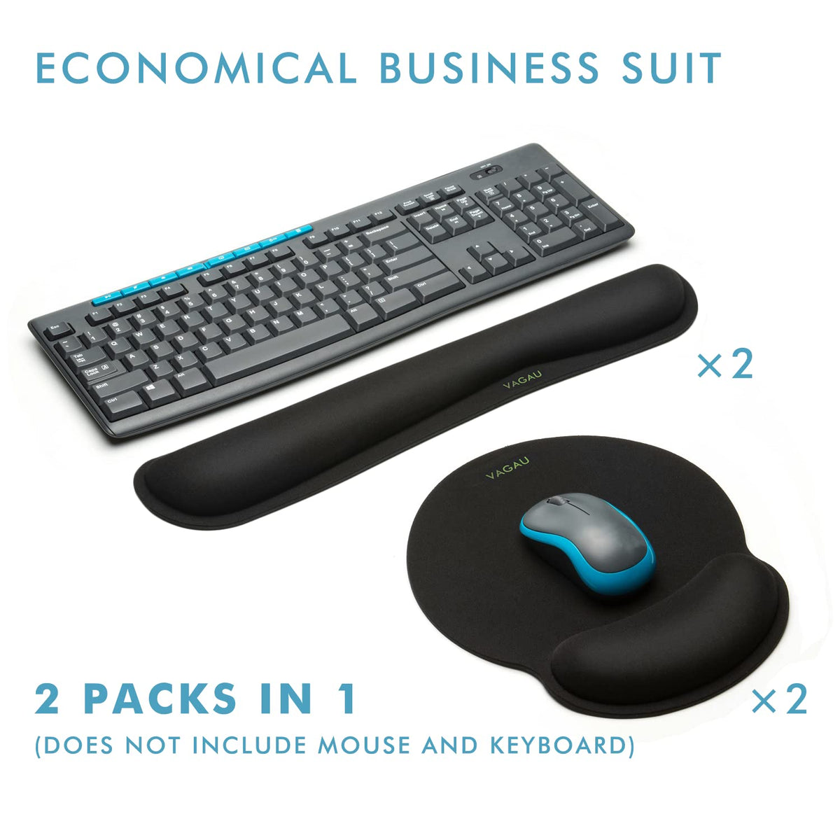 Comfy Mee Premium Memory Foam Keyboard and Mouse Wrist Rest Pads Set- for Comfortable Typing &Wrist