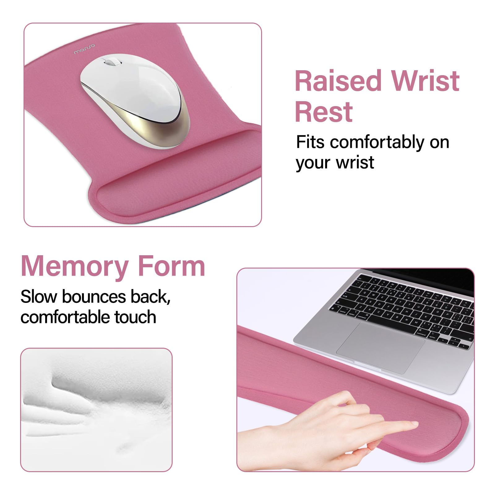 MOSISO Keyboard Mouse Pad Set, Large Gaming Mousepad&Keyboard Wrist Rest