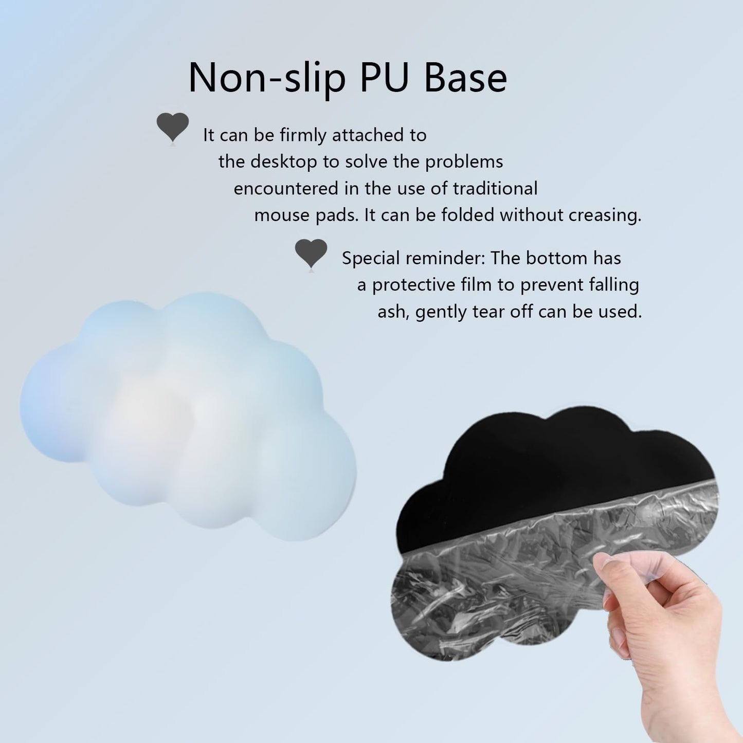 Blue Cloud Mouse Pad and Keyboard Wrist Rest 4PCS Extended Large Stars Desk Mat Pad Set Memory Foam