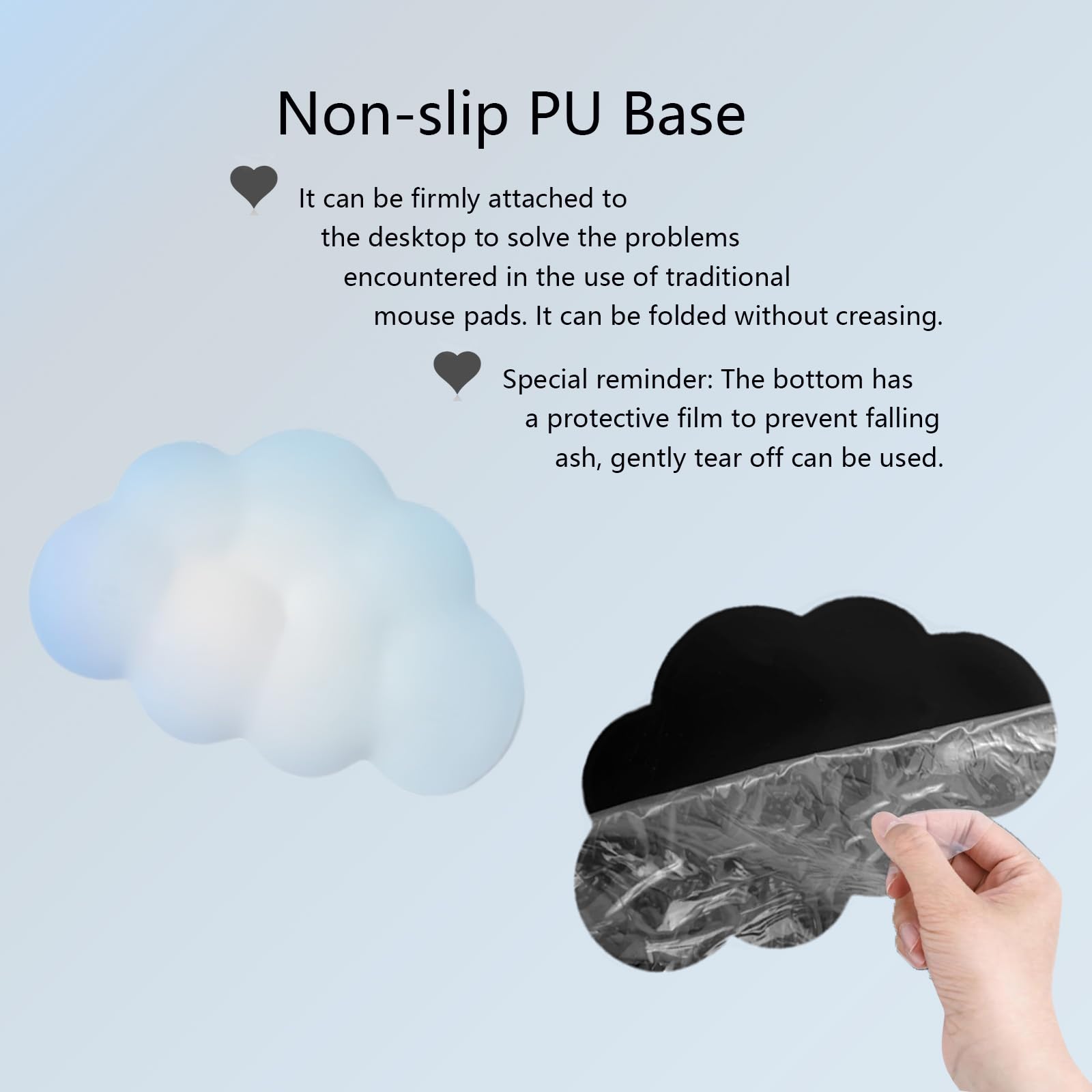 Blue Cloud Mouse Pad and Keyboard Wrist Rest 4PCS Extended Large Stars Desk Mat Pad Set Memory Foam