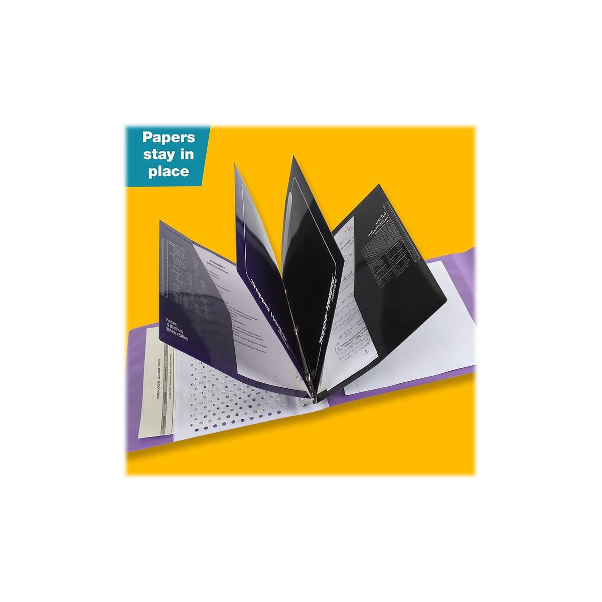 Mead Trapper Keeper Binder, Retro Design, 1 Inch Binder with Folders and Pockets, Holds 8-1/2" x