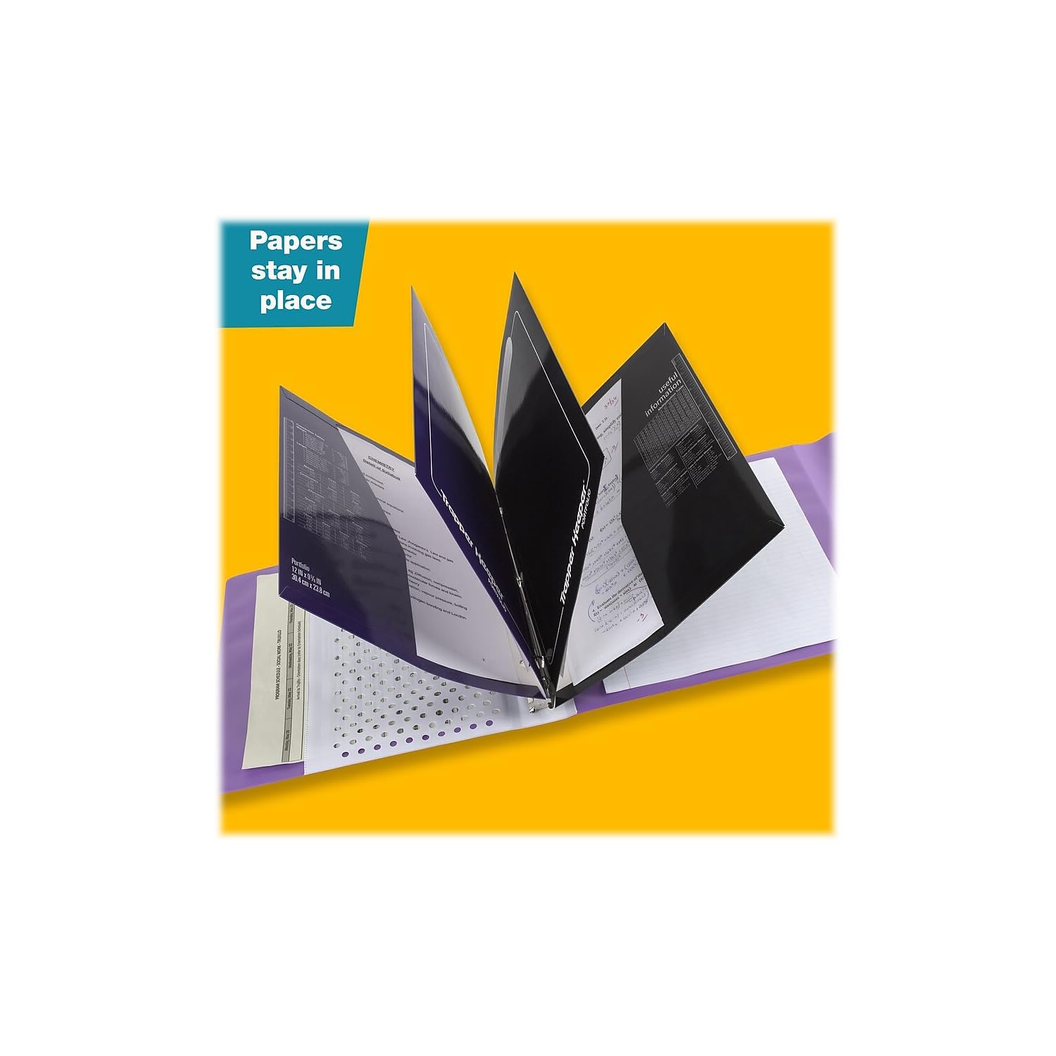 Mead Trapper Keeper Binder, Retro Design, 1 Inch Binder with Folders and Pockets, Holds 8-1/2" x