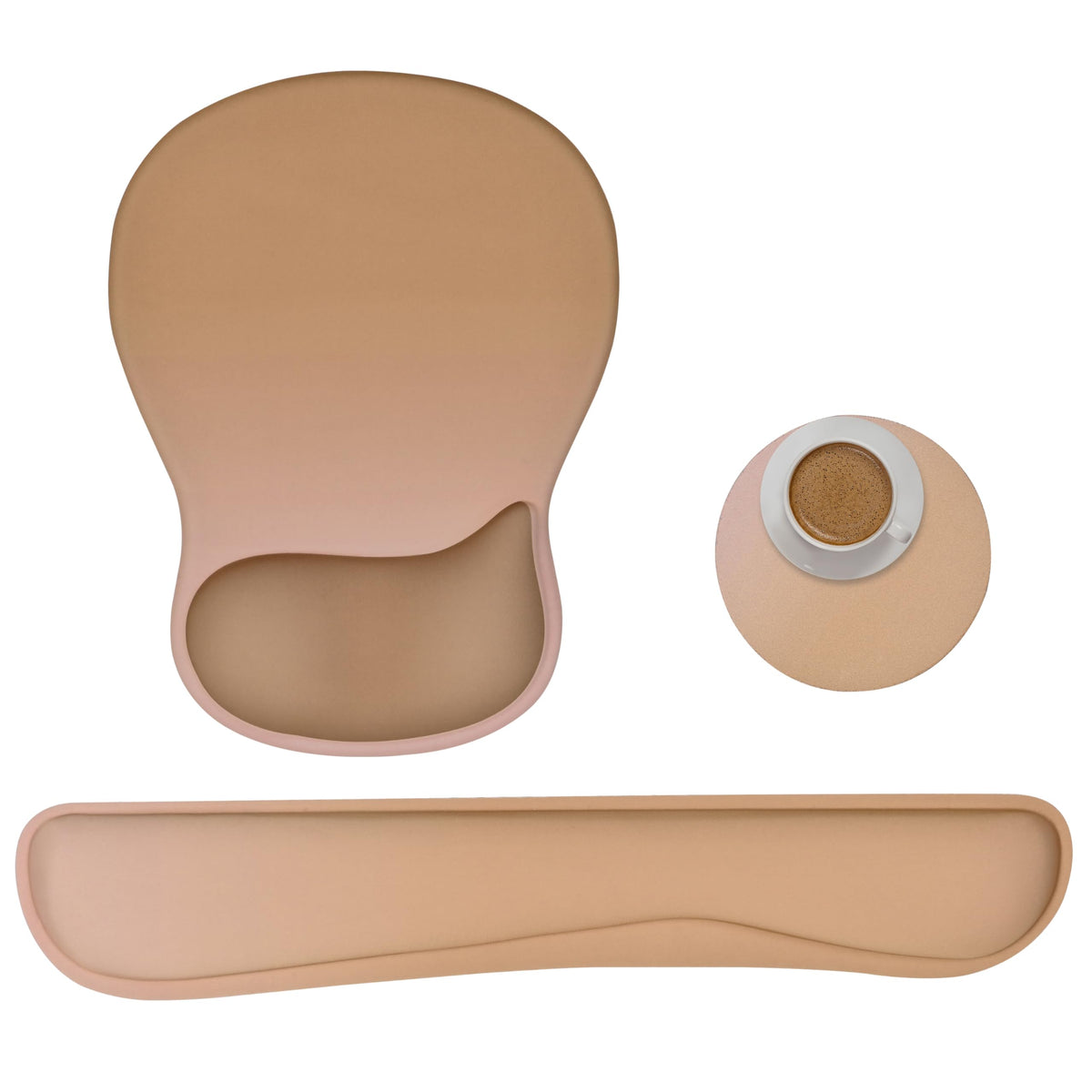 WINTOJO Wrist Rest Support for Mouse Pad Keyboard Set Circle Coaster Gaming Mouse Pad Ergonomic Gel