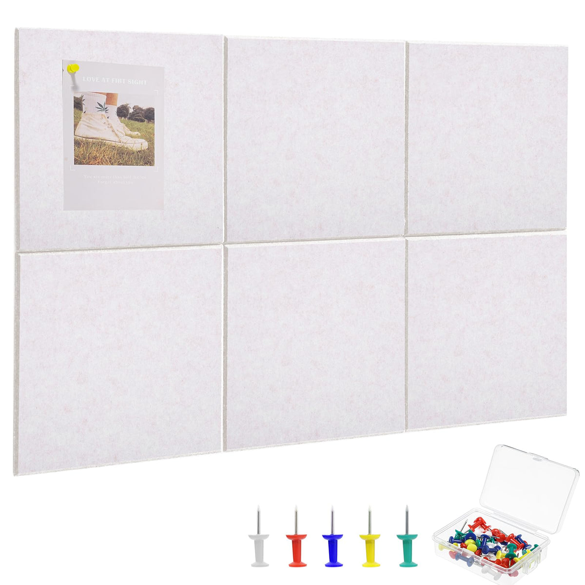 Cork Board Alternative 28" x 19", 6 Pack Felt Bulletin Boards, Pin Board