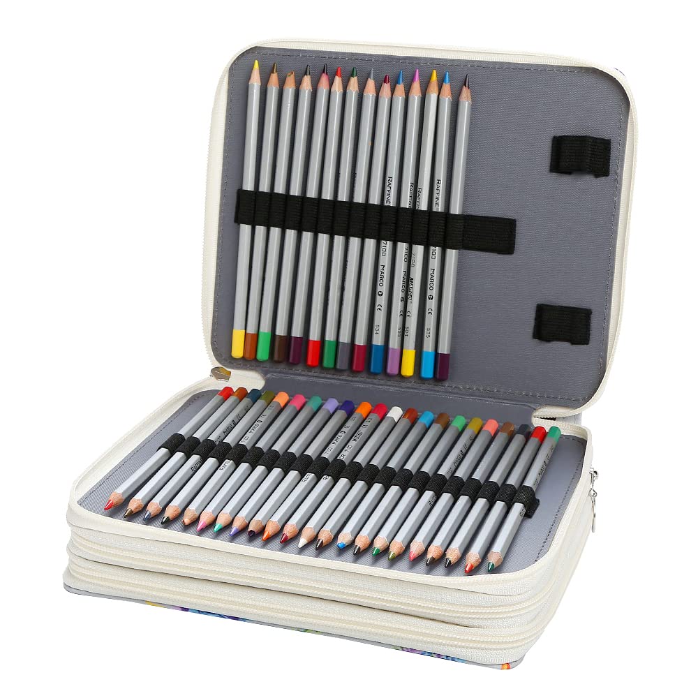 Lbxgap 120 Slots Colored Pencil Case Organizer 3-Layer