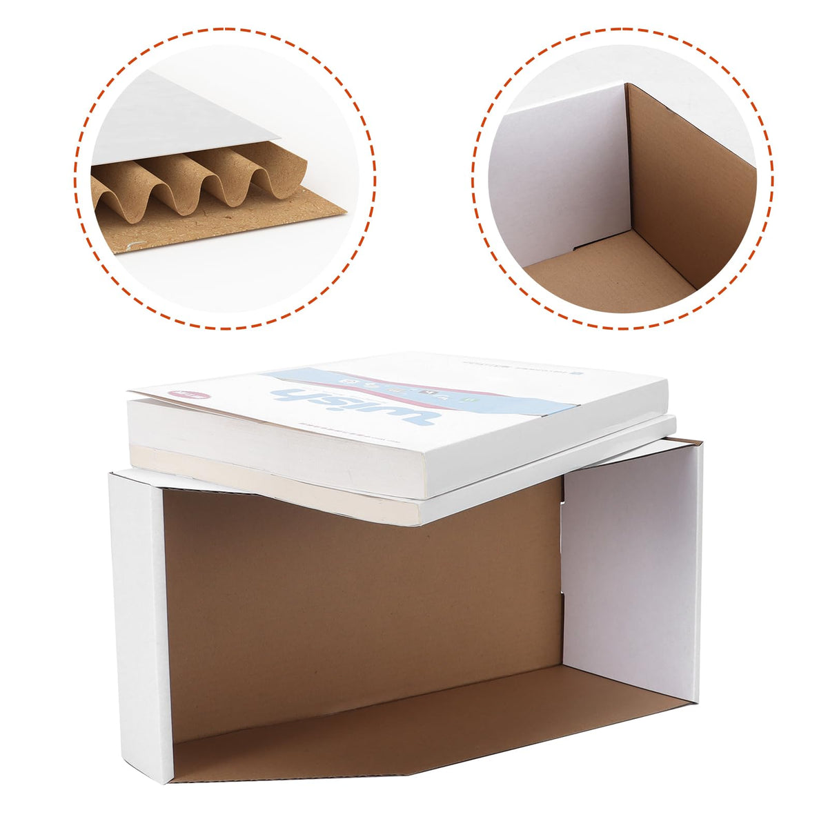 ZBEIVAN Cardboard Storage Bins Boxes 35 Packs 12x6x4.5 Inches, Easy Assembly Pantry Organizer Bins