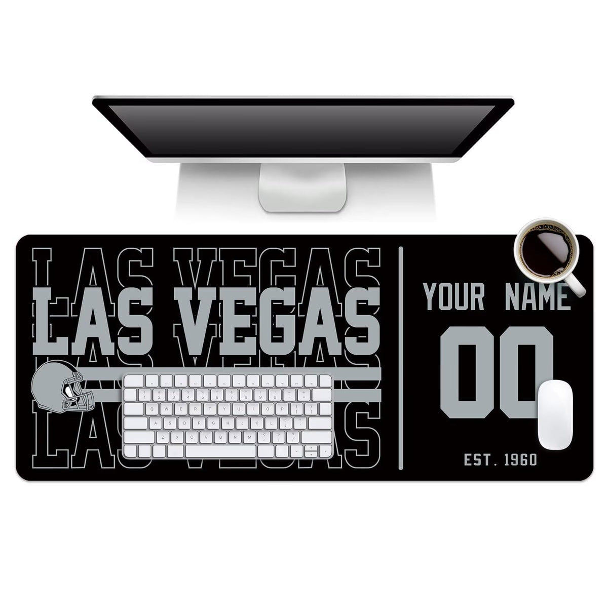ANTKING Las Vegas Mouse Pad Custom Name and Number Desk Pad for Men Women Youth Gifts