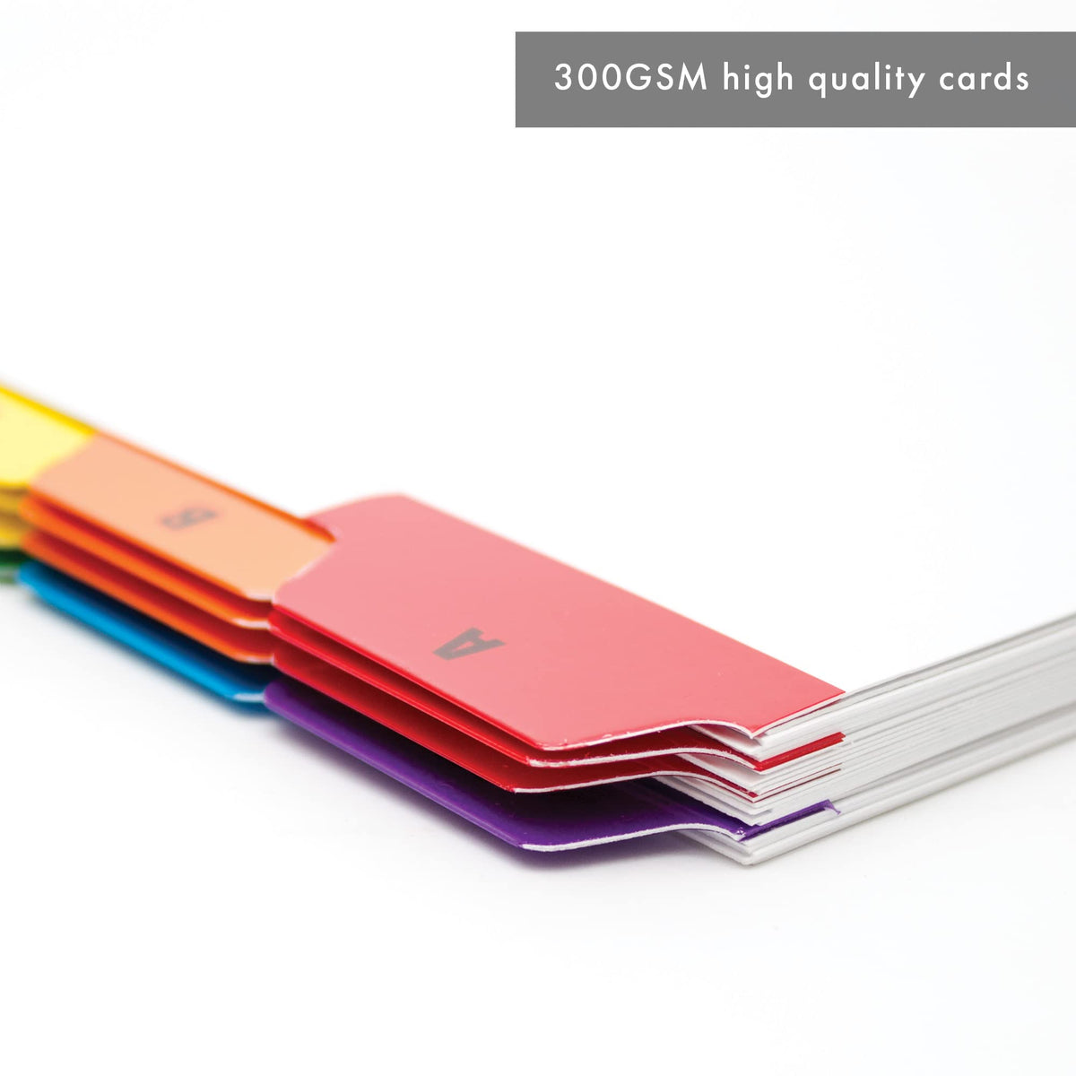 Concord 15398 Guide Cards Reinforced A-Z 203x127mm White with Tabs Multicoloured Ref 15398