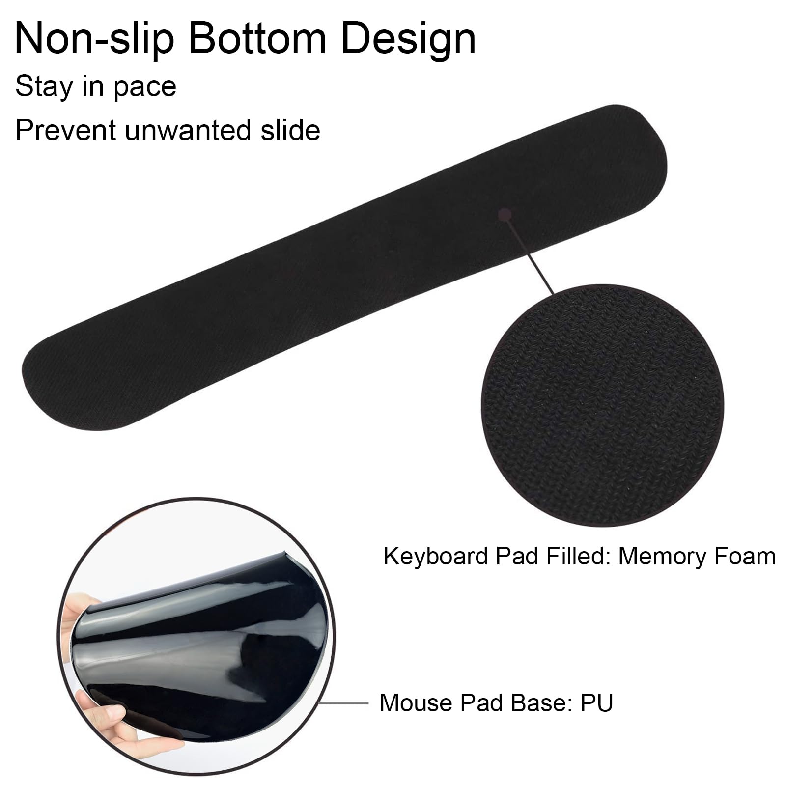 Wiabsi Mouse Pad and Keyboard Wrist Rest Support,Ergonomic Mouse Pad Set