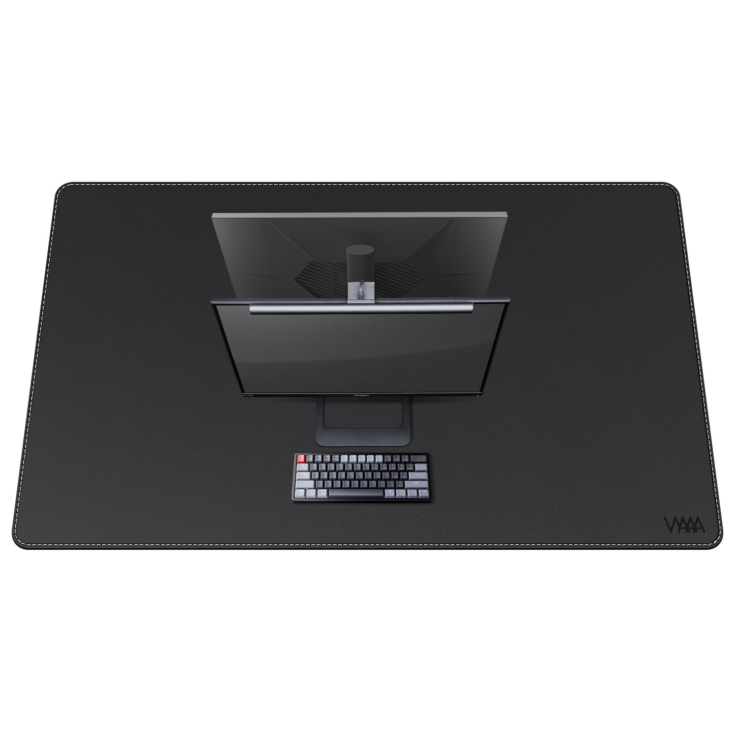 Vyaaa PU Office Desk Pad Mat, 55"×34" Extra Large Mouse Pad for Desk, Black
