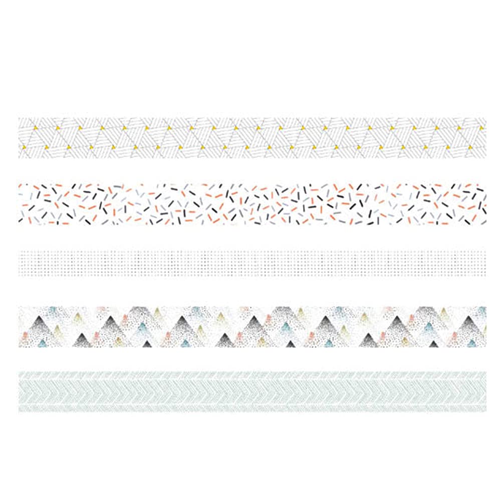 YUBBAEX 5 Rolls Washi Tape Set Creative Basic Skinny Masking Decorative Tapes for Arts, DIY Crafts