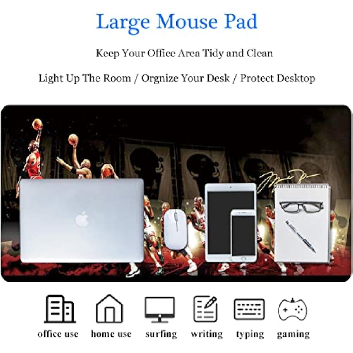 RTGGSEL 31.5x11.8 Inch Non-Slip Long Extended Large Gaming Mouse Pad with Stitched Edges XL Laptops