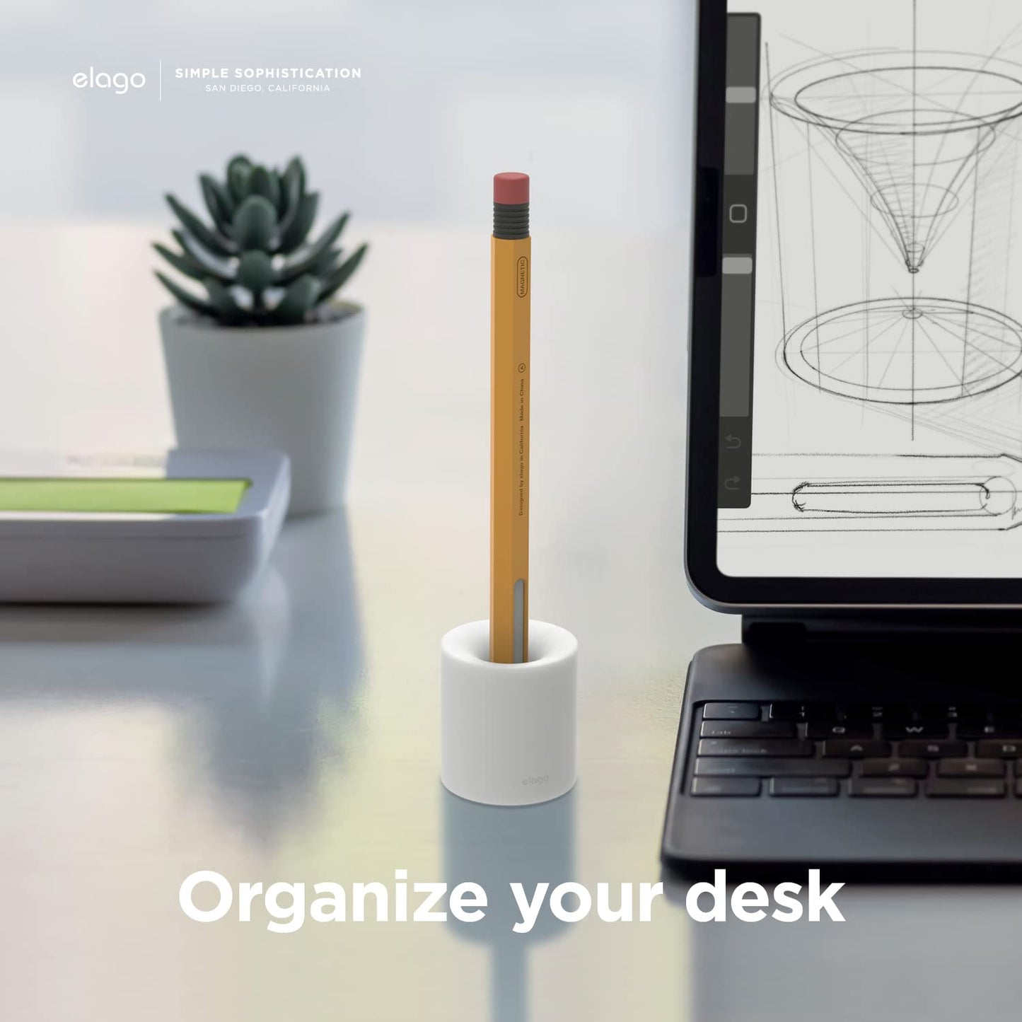 elago Pencil Stand for Apple Pencil Pro, 1st & 2nd Generation, USB-C