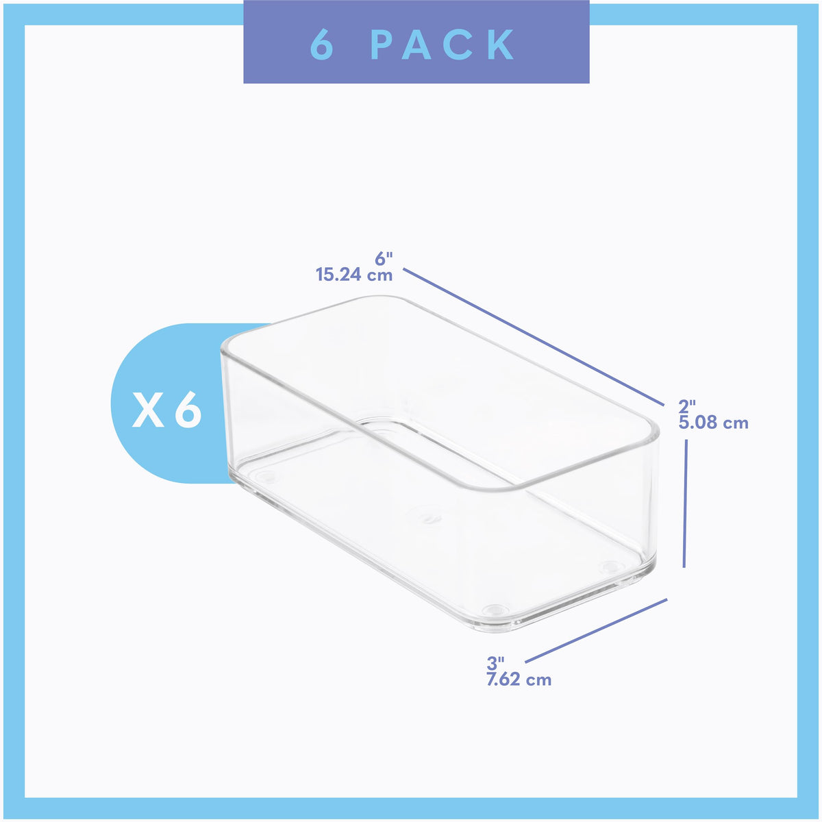 primebox Plastic Clear Drawer Organizers. Bathroom, Kitchen, Bedroom, Nail Polish, Office Organizer