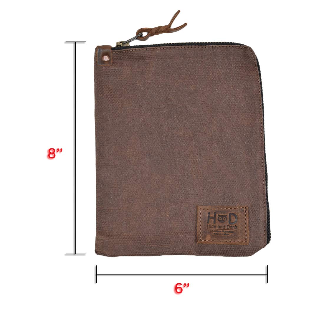Hide & Drink, Scribbler Case for Notebook Handmade from Waxed Canvas (Honey Bourbon)