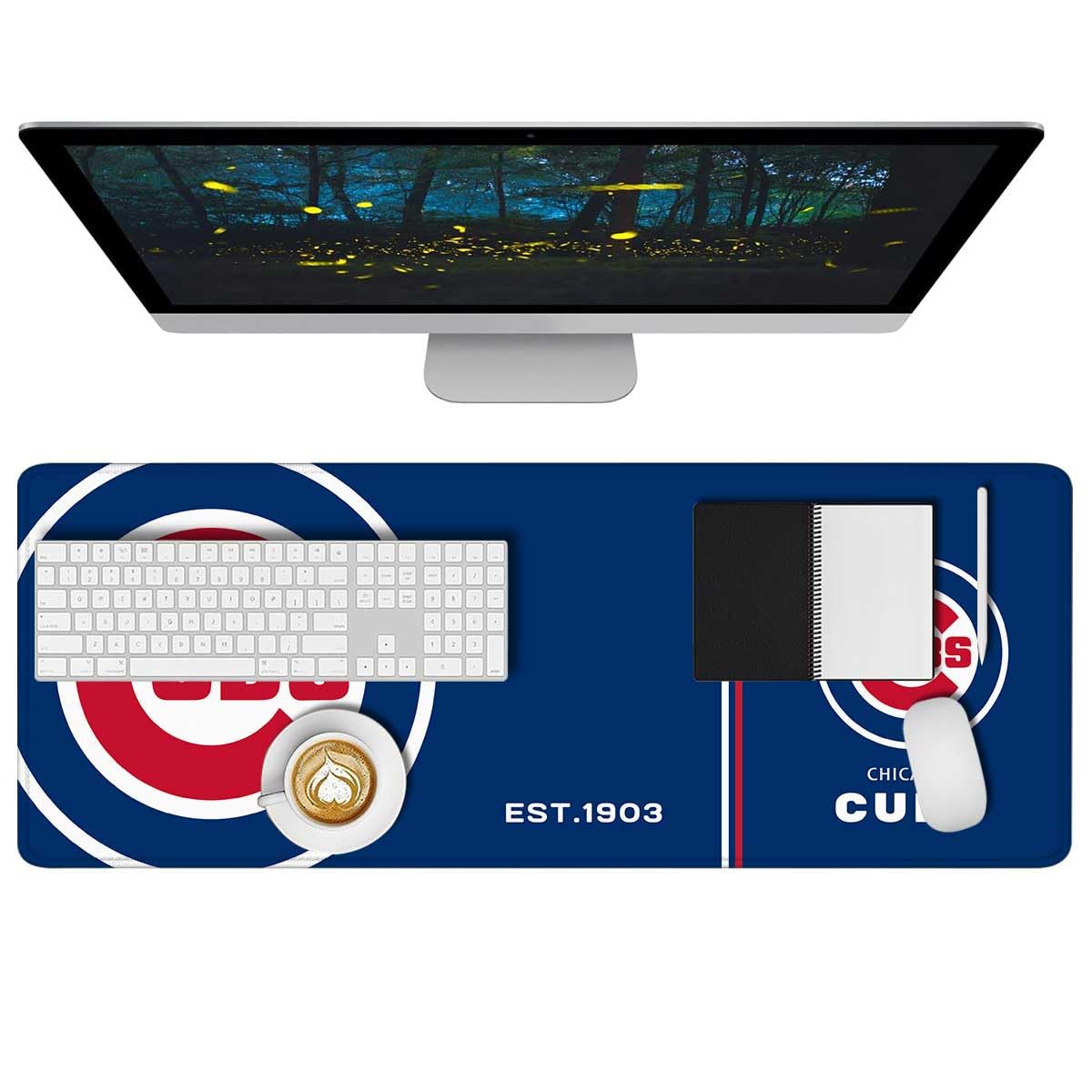 Baseball Mouse Pad Extended Large Gaming Desk Pad 31.5 x 11.8 Inch, XL Mousepad Topographic Mouse