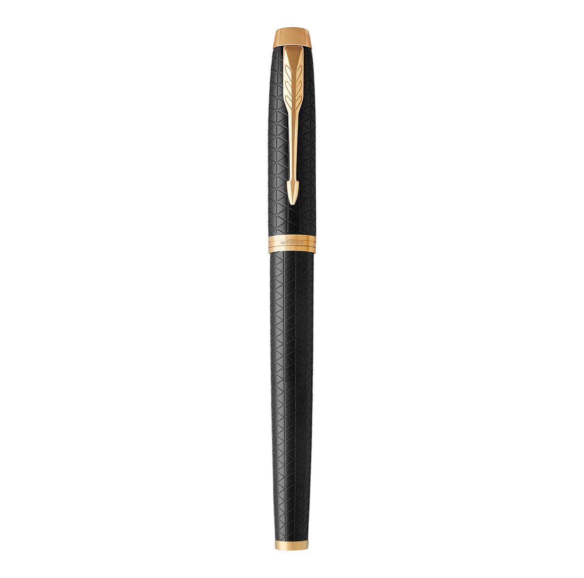 PARKER IM Fountain Pen, Premium Black, Medium Nib with Blue Ink Refill (1931653)
