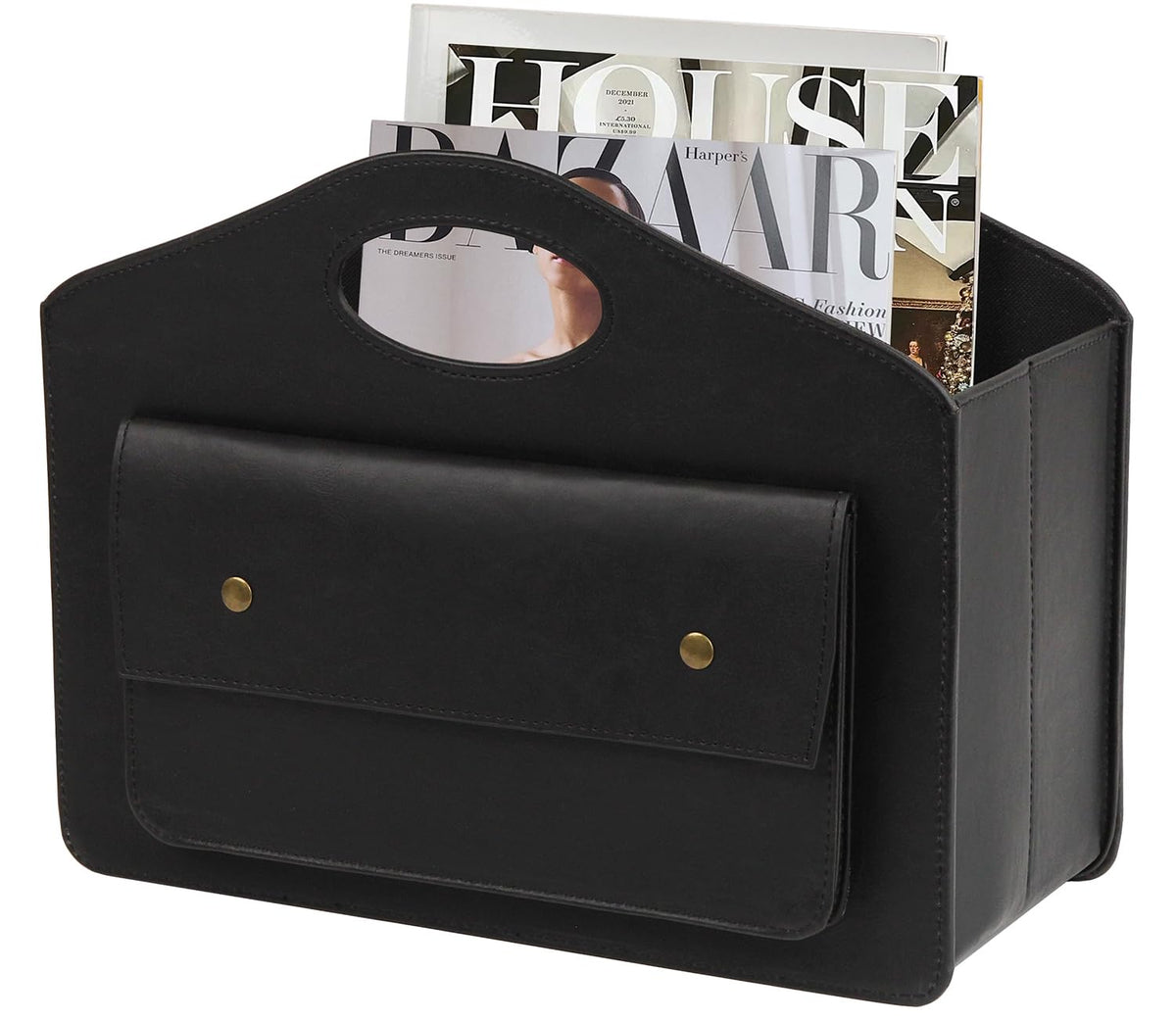 HofferRuffer Magazine Basket Holder, Foldable Magazine Rack, Document File Holder Organizer, File