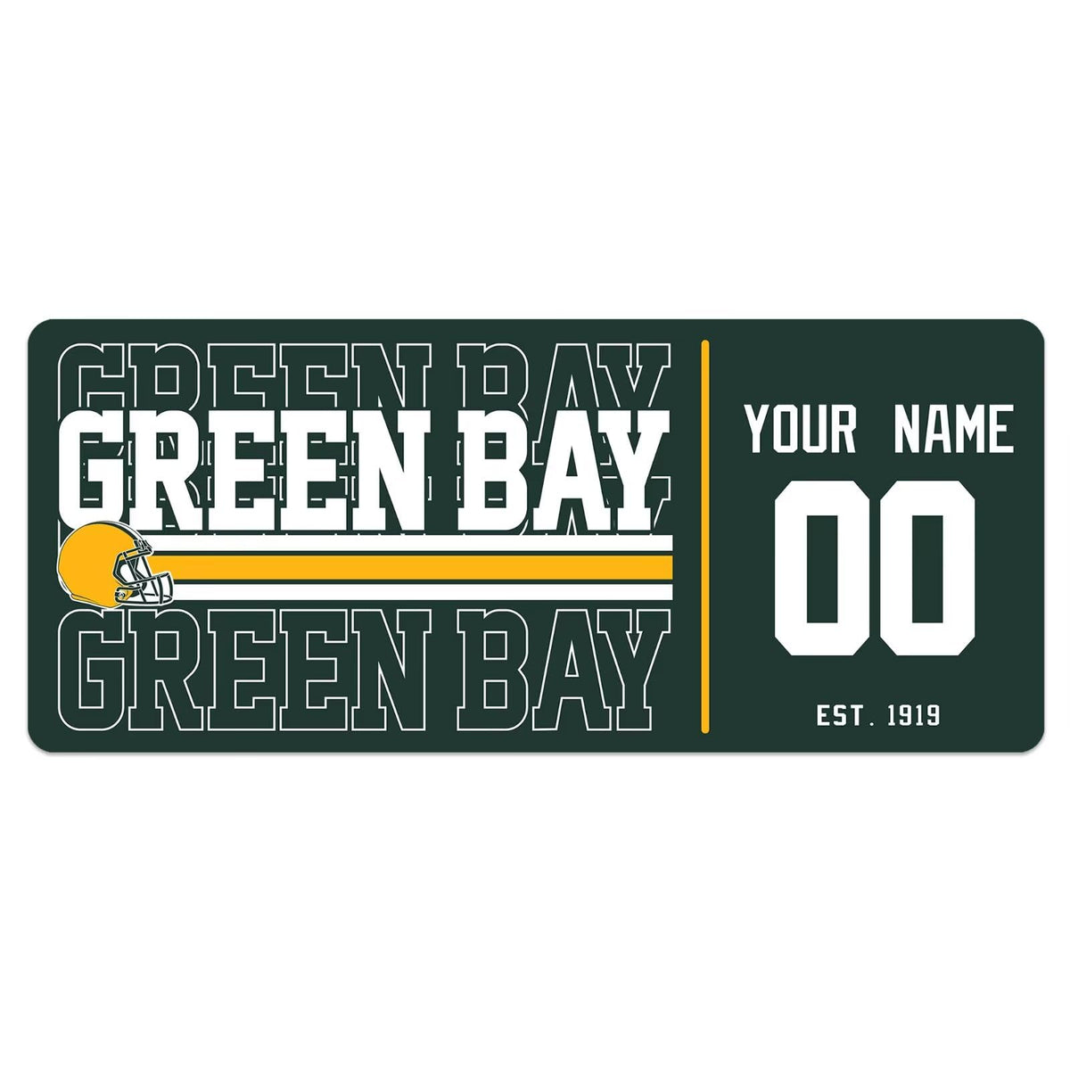 ANTKING Green Bay Mouse Pad Custom Name and Number Desk Pad for Men Women Youth Gifts