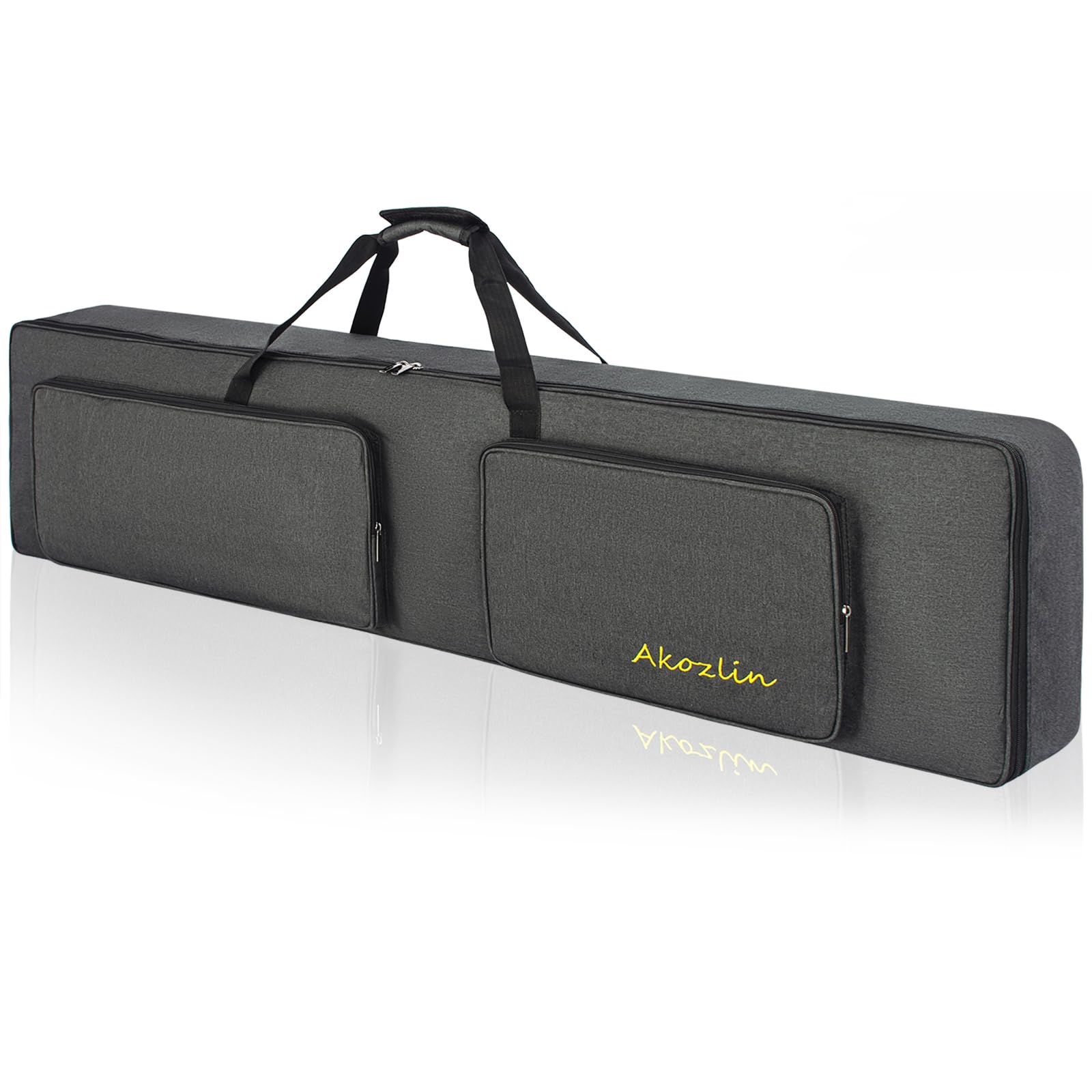 AKOZLIN Slim 88-Key Keyboard Gig Bag 54.3"×13.3"×6.3" Padded Soft