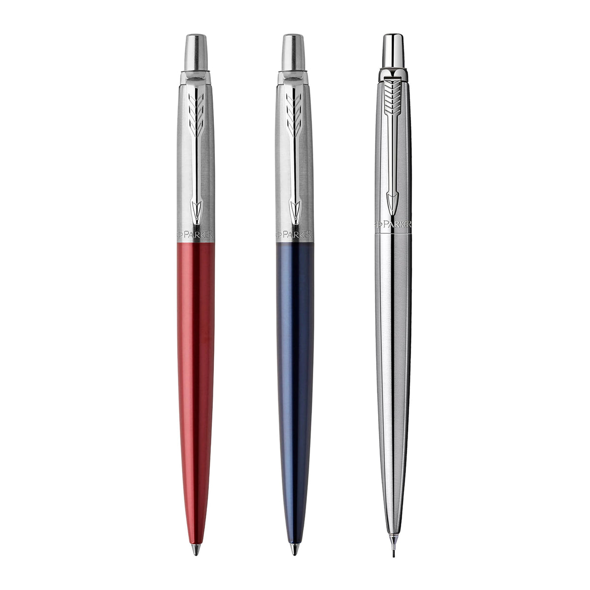 Parker Jotter London Trio Discovery Pack: Ballpoint Pen (Royal Blue) Gel Pen (Red Kensington) &