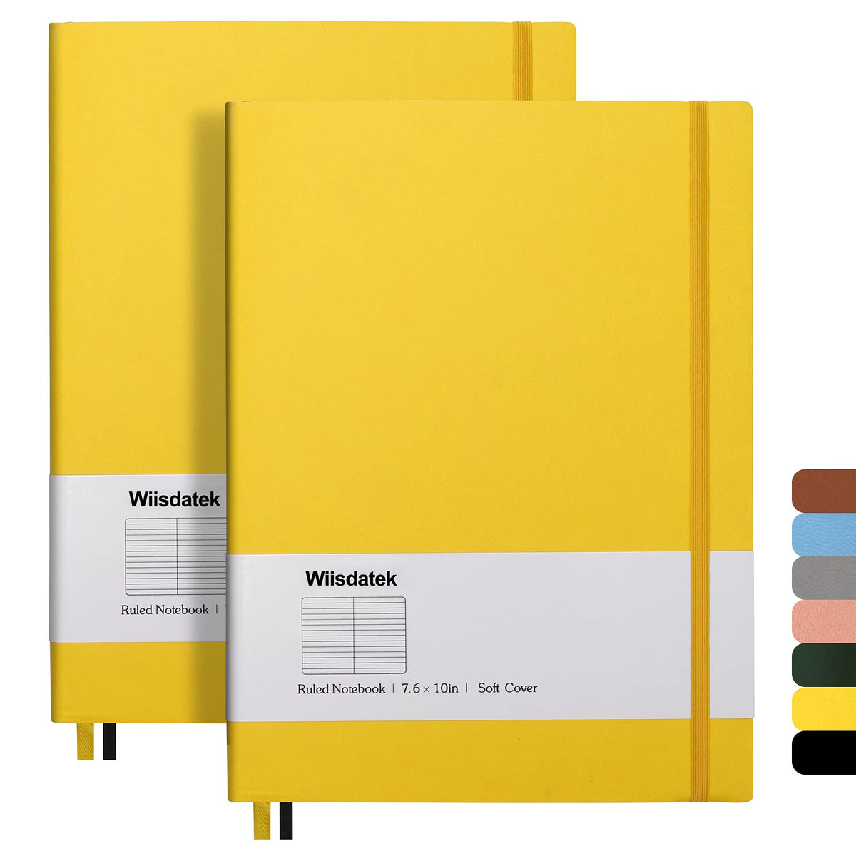 College Ruled Notebook B5, Total 376 Numbered Pages 7.6'' x 10''(YELLOW)