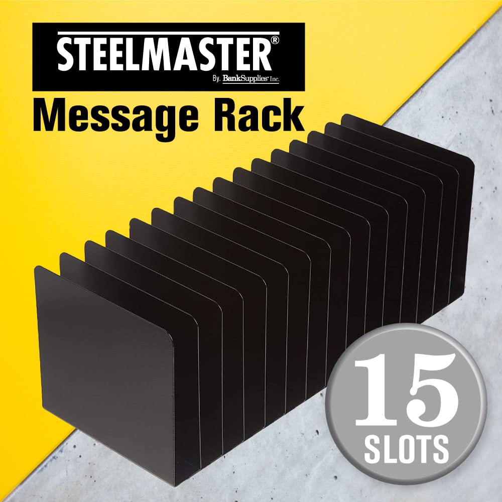 MMF Industries STEELMASTER Desk File Organizer | 15 Compartments | Scratch & Chip-Resistant Finish
