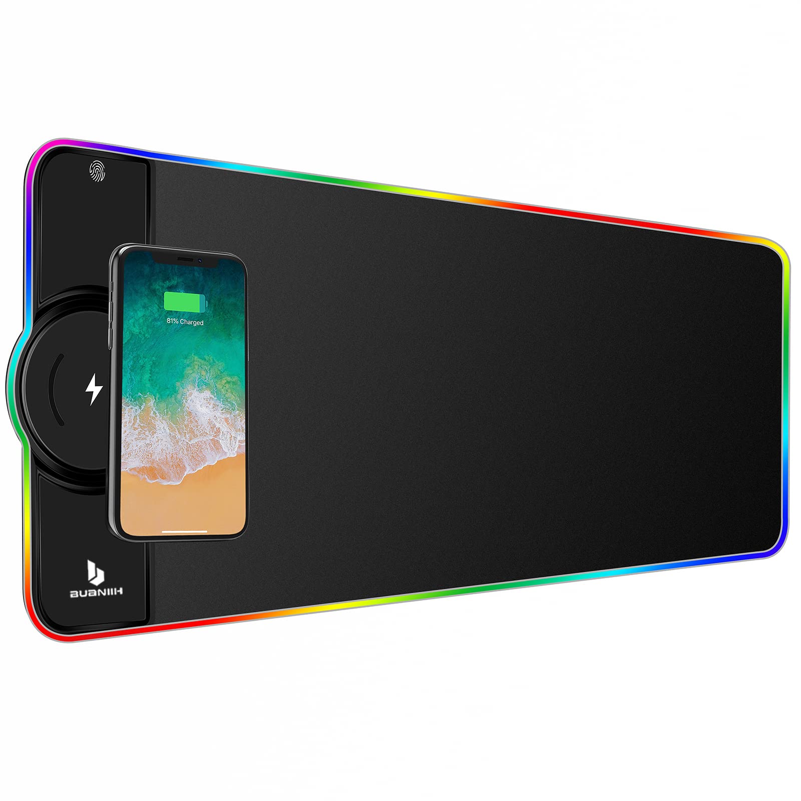 Gaming Mouse Pad,Wireless Mouse Pad Charging,15W Fast Charging