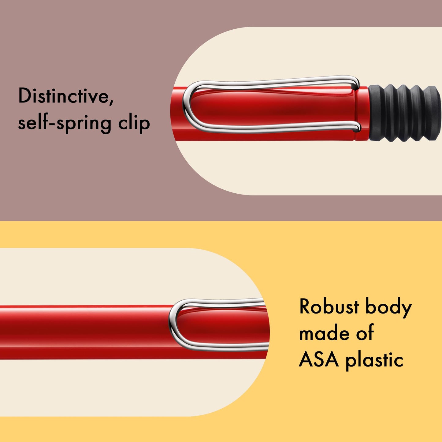 Lamy safari red - Ballpoint Pen with ergonomic grip & line width M - for pleasant long writing