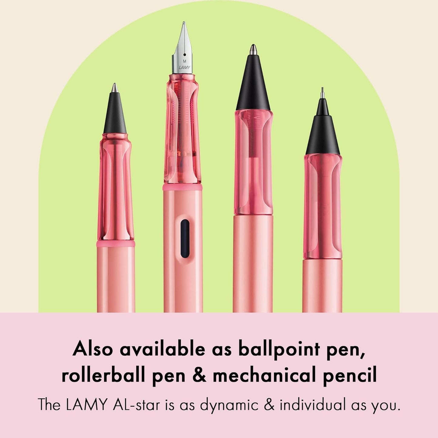LAMY AL-star flamingo - Fountain Pen with ergonomic grip & polished steel nib in size M