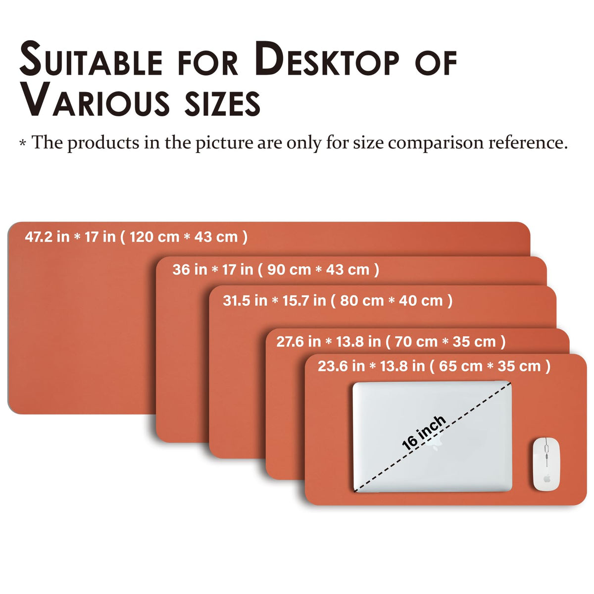 Leather Desk Mat - Non-Slip PU Pad for Office and Home - Organization Accessory - Ideal for Large