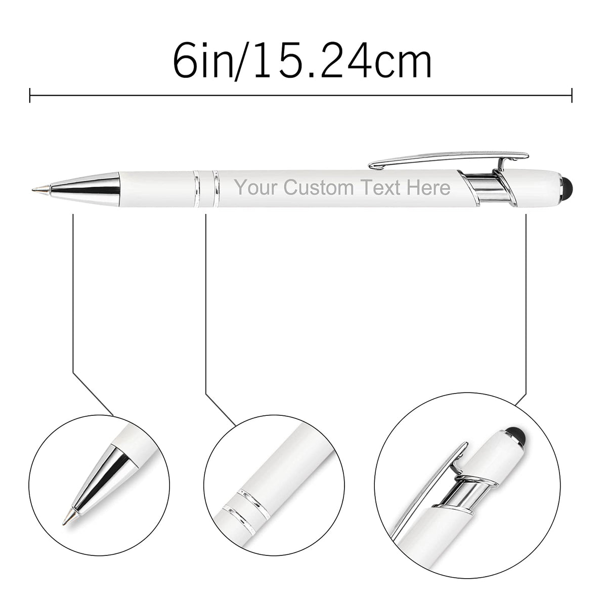 Personalized Custom Pens Bulk Free Engraving with Name Message Customized Ballpoint Pens Stylus for