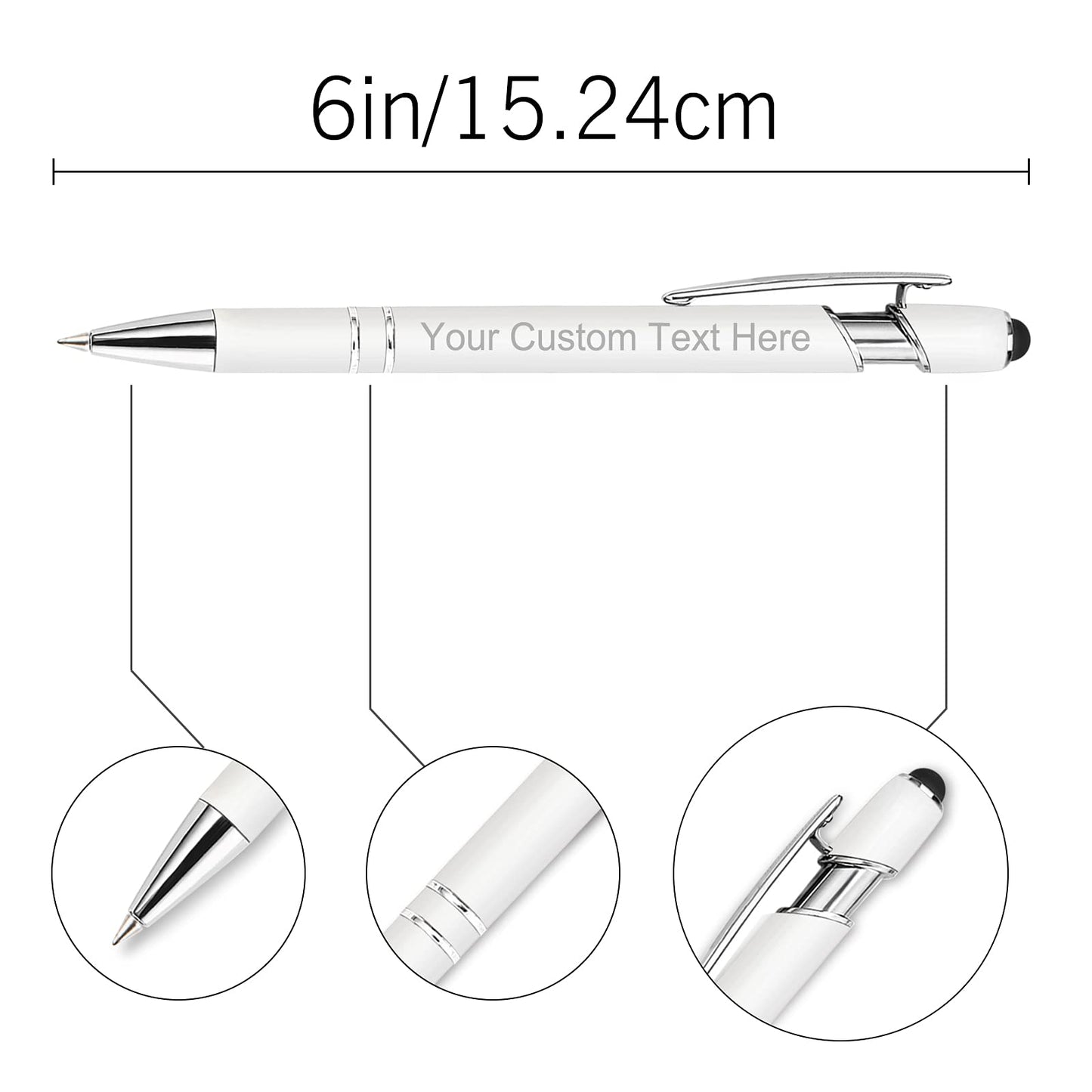 Personalized Custom Pens Bulk Free Engraving with Name Message Customized Ballpoint Pens Stylus for